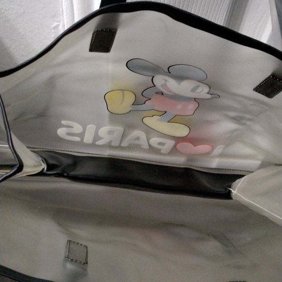 Small Mickey mouse Paris sturdy black and clear bag with case - Picture 4 of 4